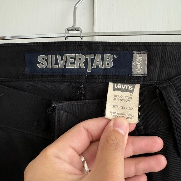 Levis Silvertab Cargo Nylon Wide Leg Skate Pants Cropped Fit - Picture 2 of 4